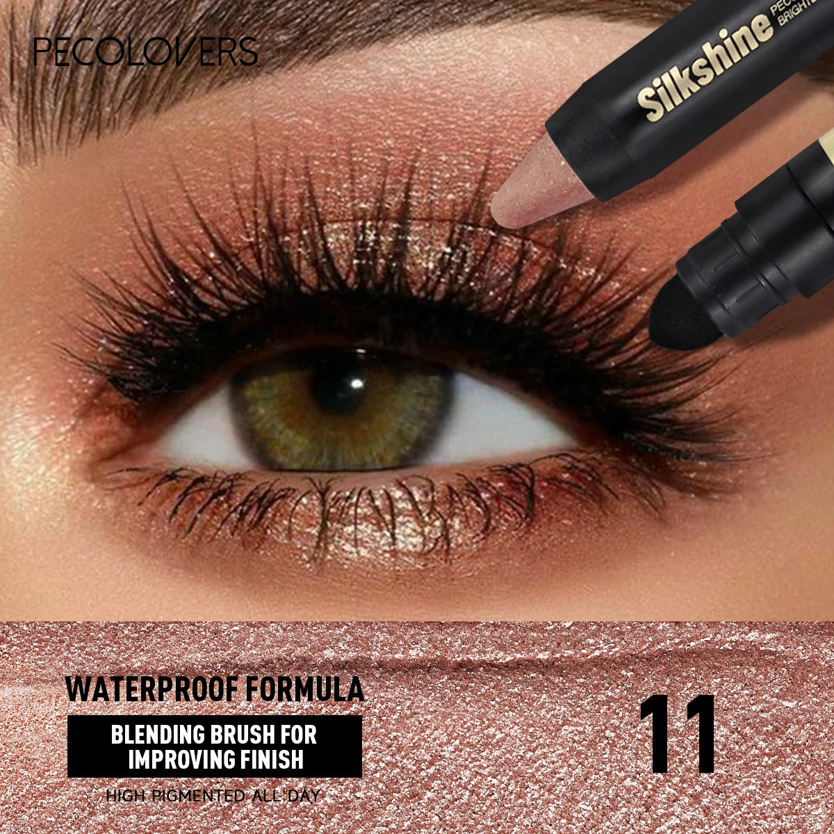 1PC Waterproof, Light to Dark, Eye Contour, Gentle Texture, Easy Makeup Remover, 2-In-1 Eyeshadow Stick, Valentine'S Day Gift