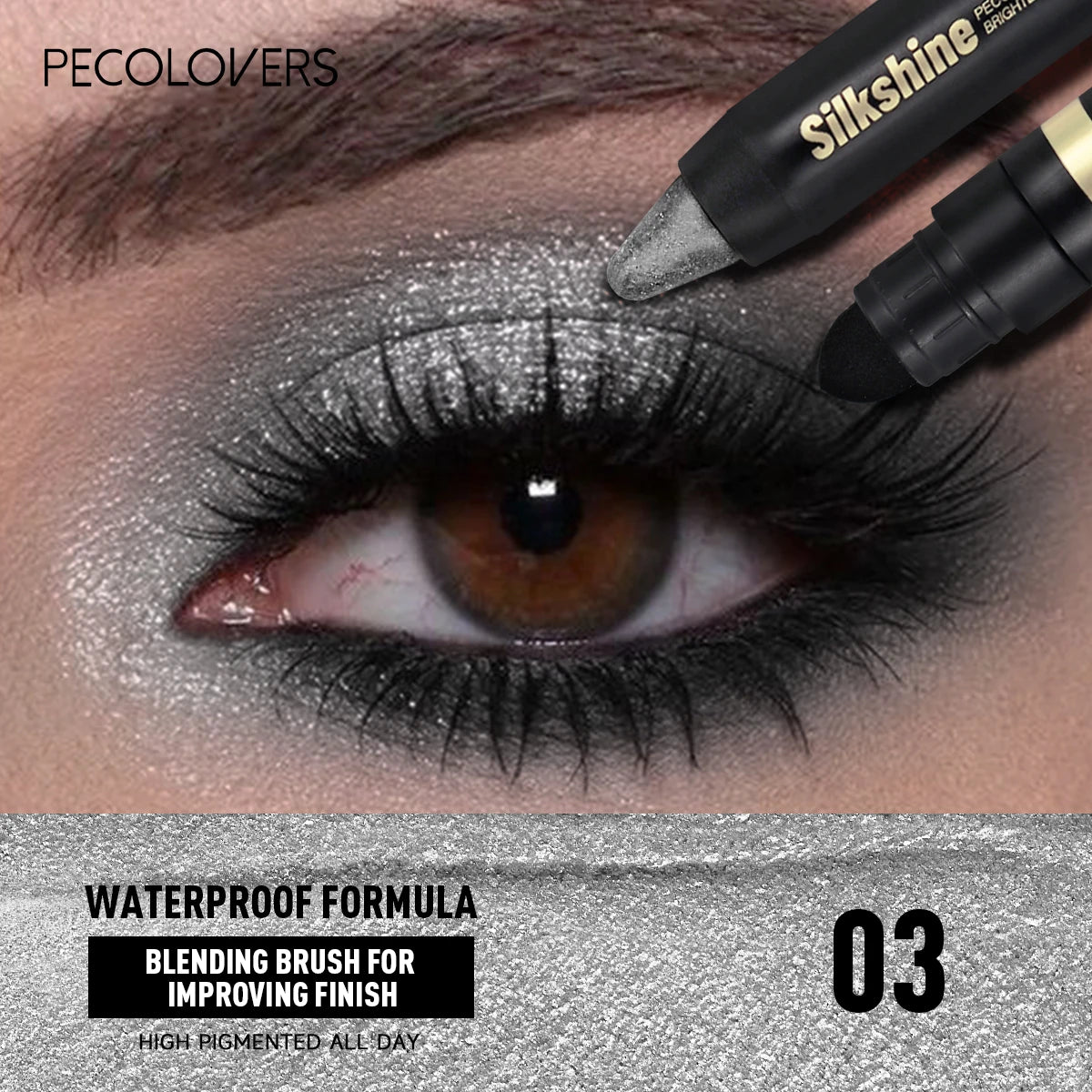 1PC Waterproof, Light to Dark, Eye Contour, Gentle Texture, Easy Makeup Remover, 2-In-1 Eyeshadow Stick, Valentine'S Day Gift