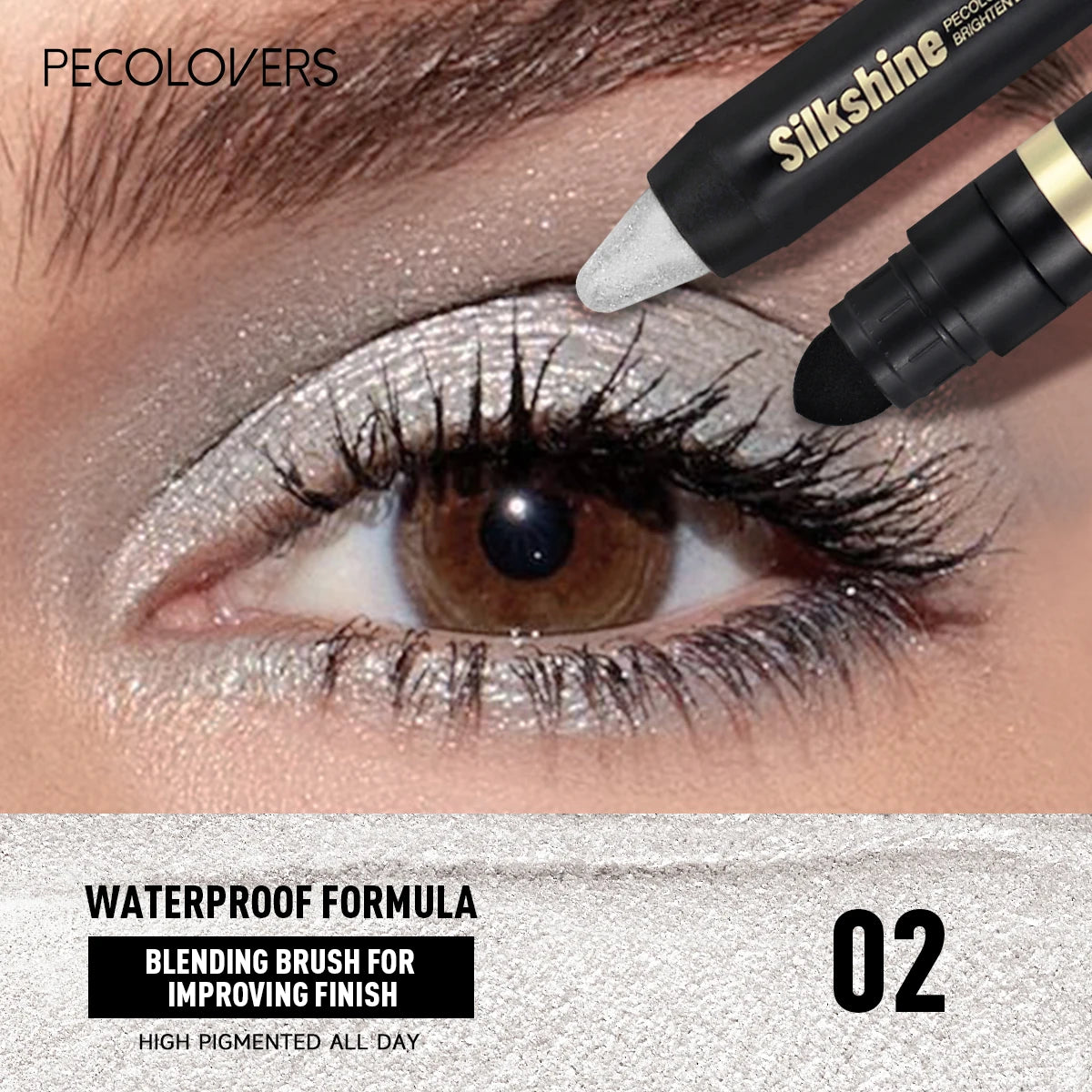 1PC Waterproof, Light to Dark, Eye Contour, Gentle Texture, Easy Makeup Remover, 2-In-1 Eyeshadow Stick, Valentine'S Day Gift